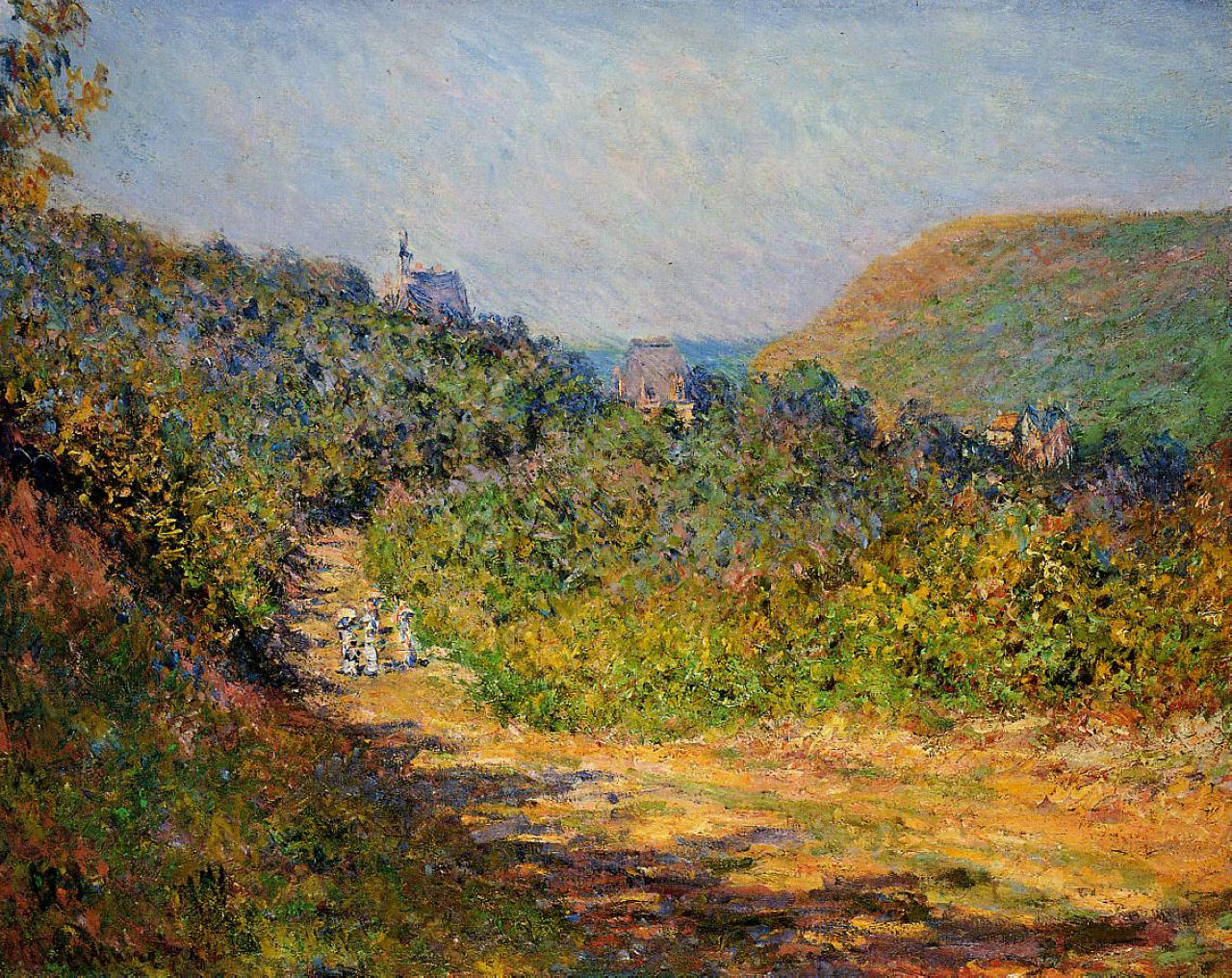 At Les Petit Dalles (1884) - Claude Monet Tablo