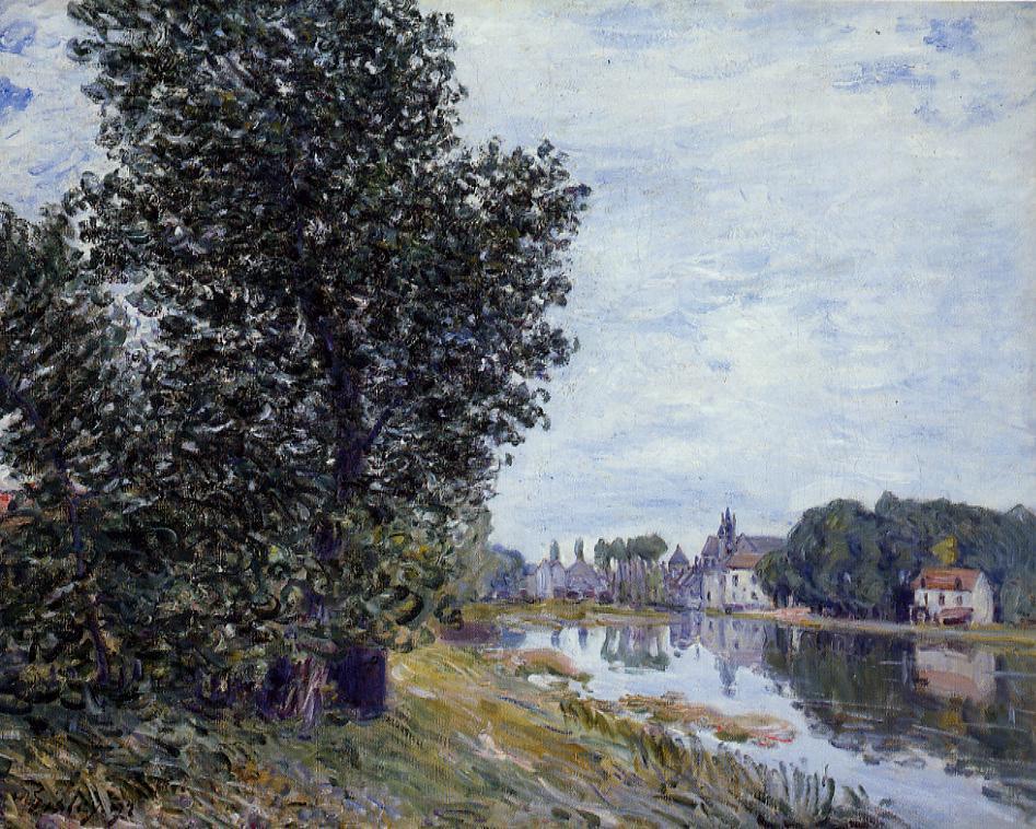 At Moret sur Loing (1892) - Alfred Sisley Tablo