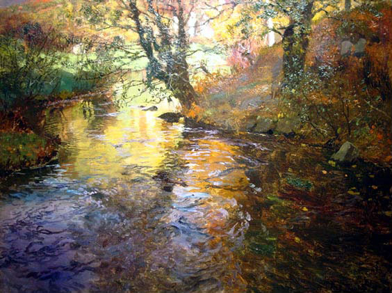 At Quimperle (1901) - Frits Thaulow Tablo