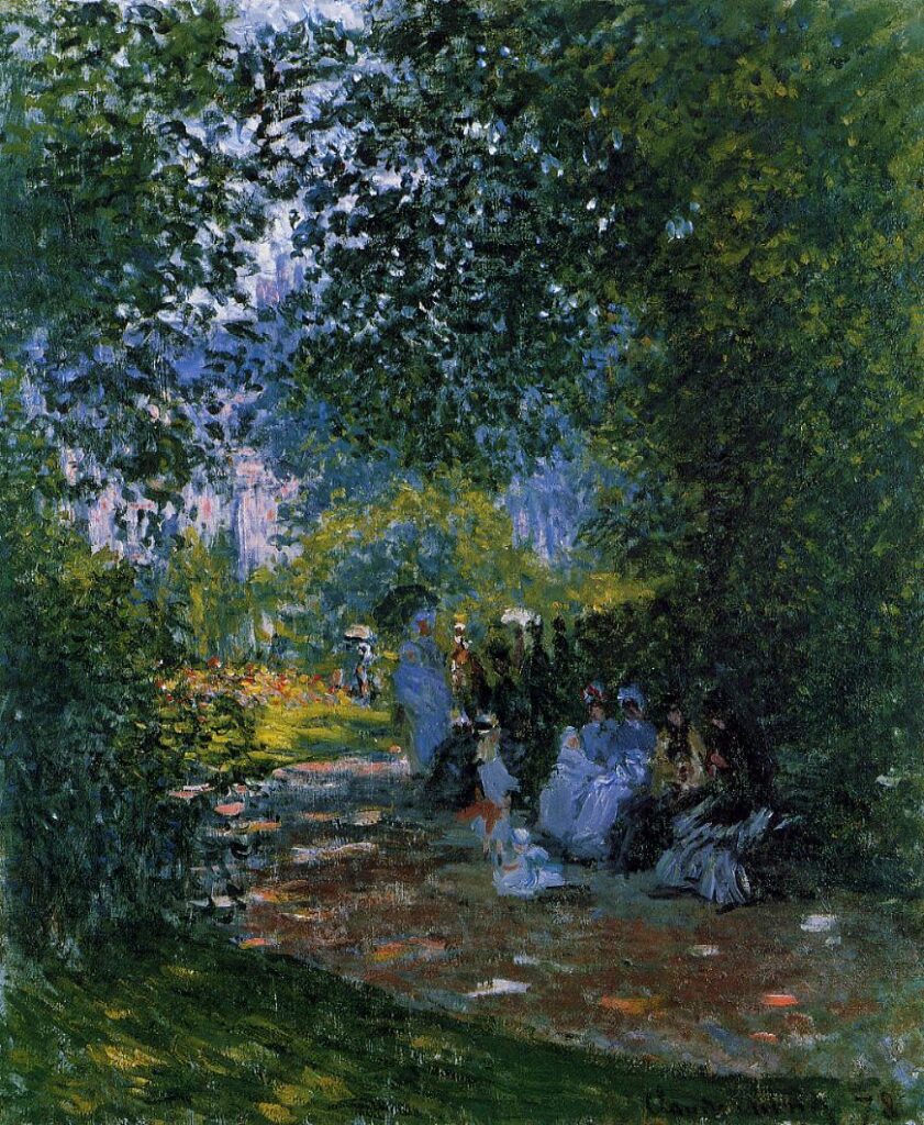 At The Parc Monceau (1878) - Claude Monet Tablo
