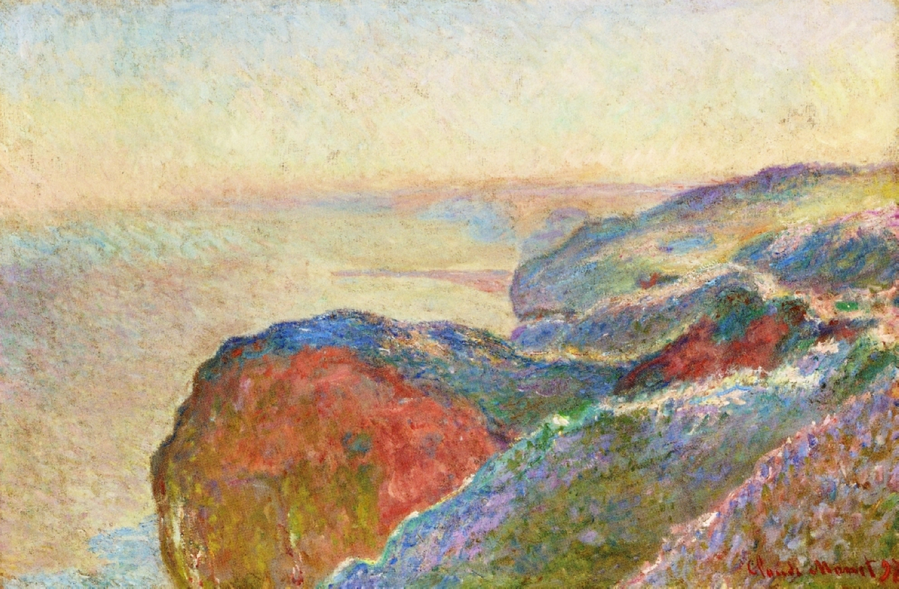 At Val Saint Nicolas near Dieppe, Morning (1897) - Claude Monet Tablo