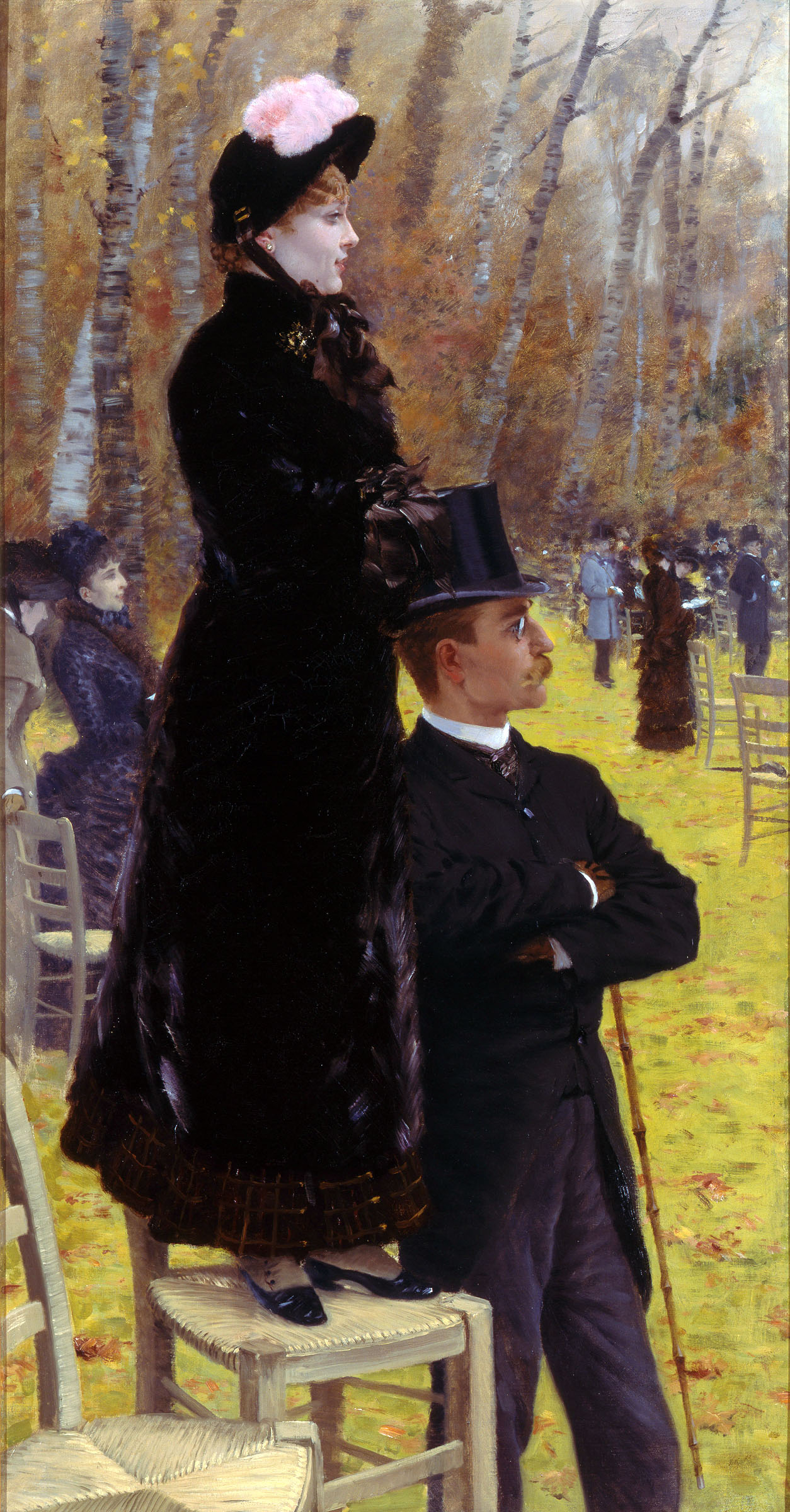 At the Auteuil races On the chair (1883) - Giuseppe De Nittis Tablo