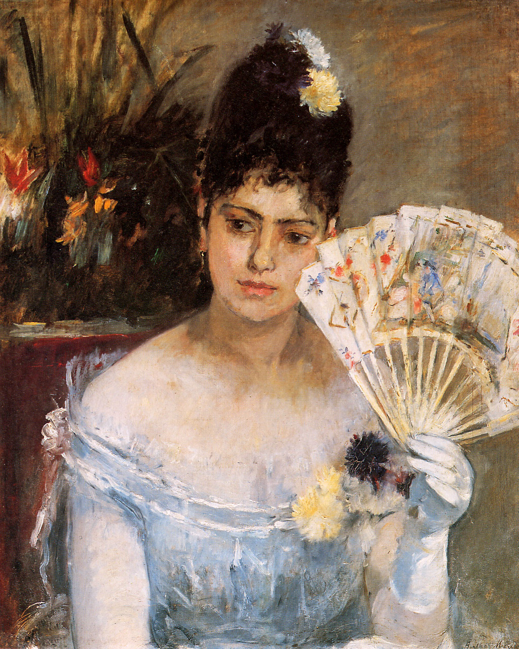 At the Ball (1875) - Berthe Morisot Tablo