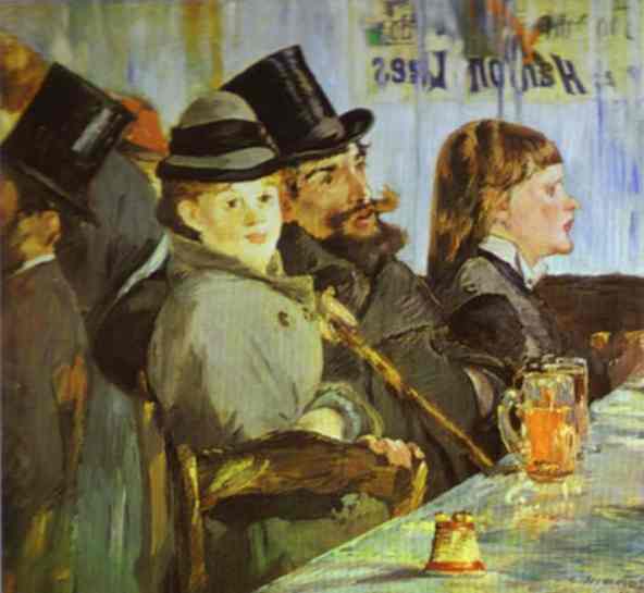 At the Café (1878) - Edouard Manet Tablo