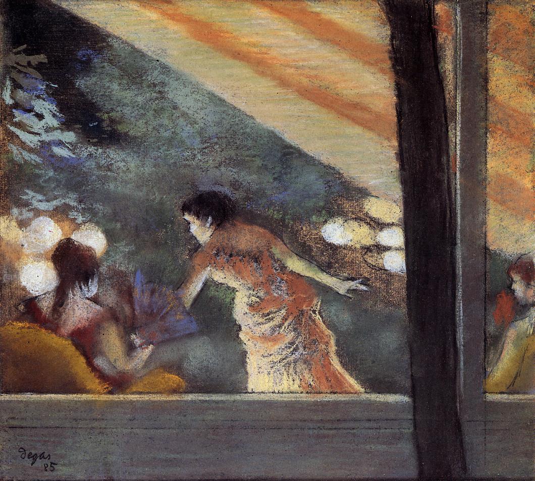 At the Cafe des Ambassadeurs (1885) - Edgar Degas Tablo