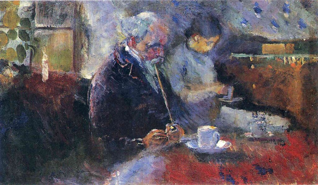 At the Coffee Table (1883) - Edvard Munch Tablo