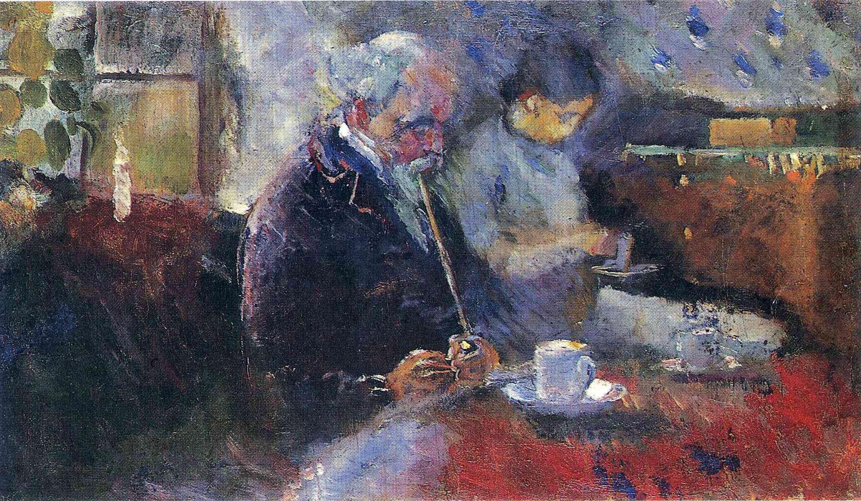 At the Coffee Table (1883) - Edvard Munch Tablo