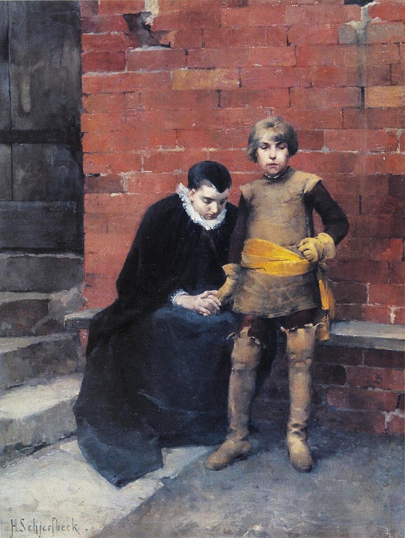 At the Door of Linköping Jail in (1600-1882) - Helene Schjerfbeck Tablo