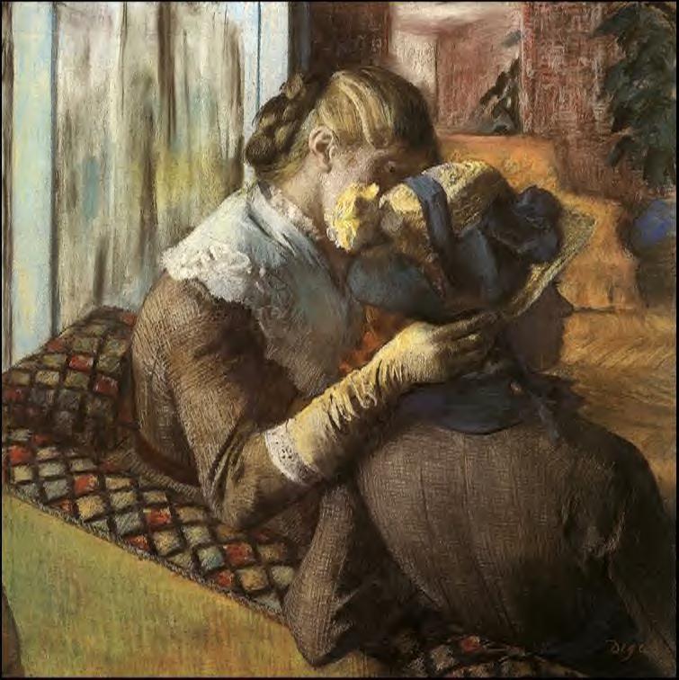 At the Milliner's (1881) - Edgar Degas Tablo