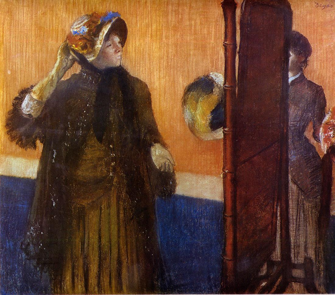 At the Milliner's (1882) - Edgar Degas Tablo