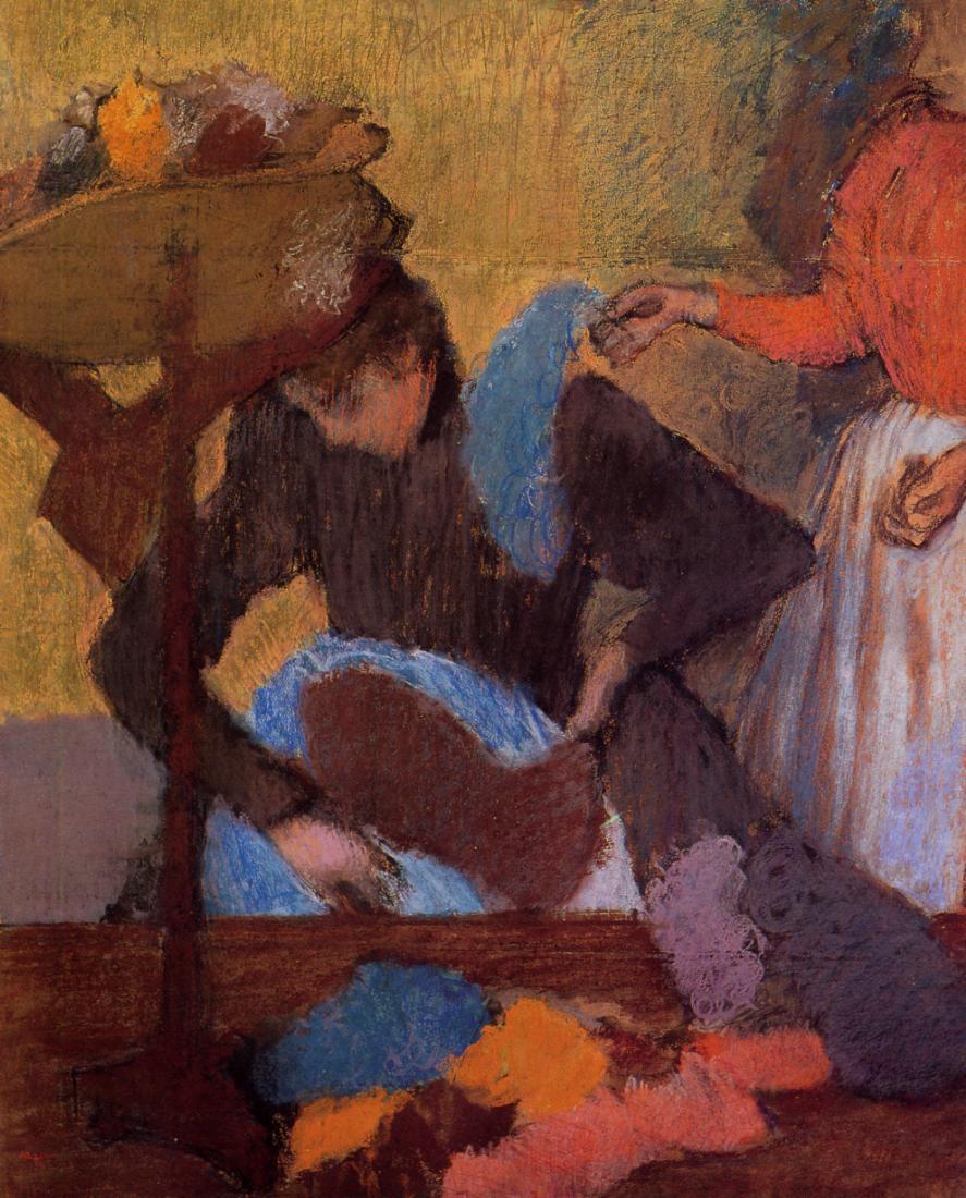 At the Milliner's (1905) - Edgar Degas Tablo