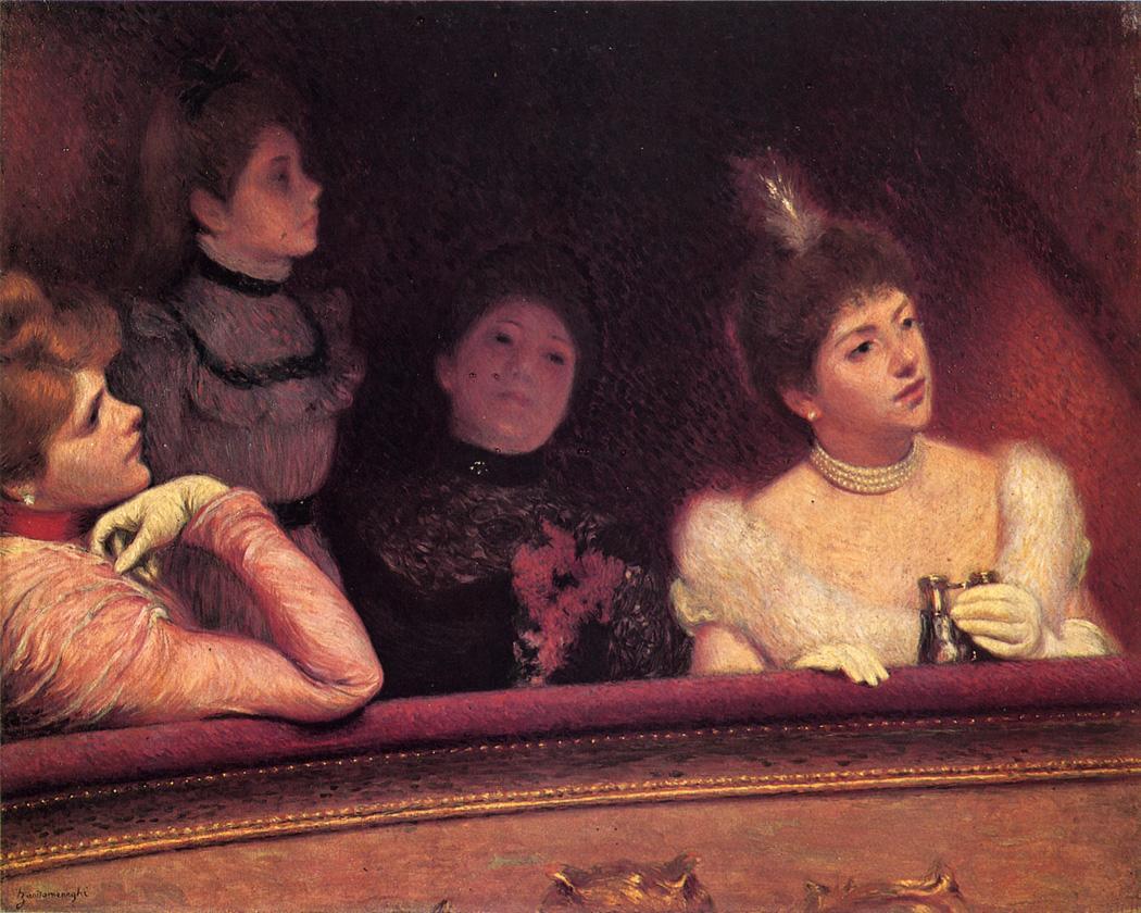 At the Theater - Federico Zandomeneghi Tablo