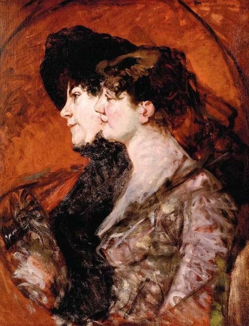 At the theater (1883) - Giuseppe De Nittis Tablo