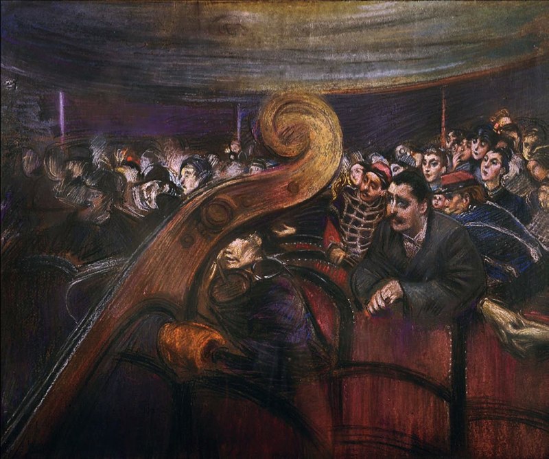At the theatre (1885) - Giovanni Boldini Tablo