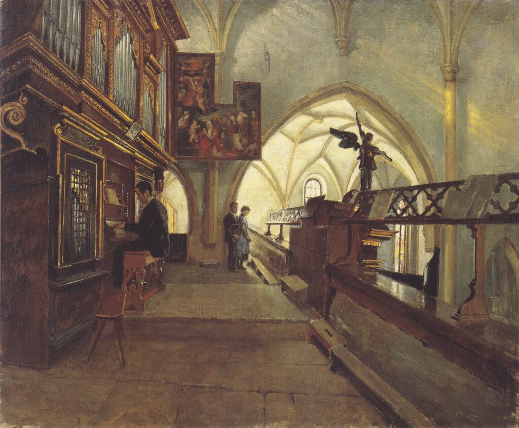Auf Dem Kirchenchor Der Lienzer Pfarrkirche St. Andrä (1890) - Albin Egger-Lienz Tablo