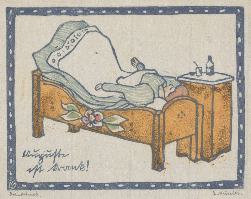 Auguste is Sick (Toy #1) (1908) - Gabriele Münter Tablo
