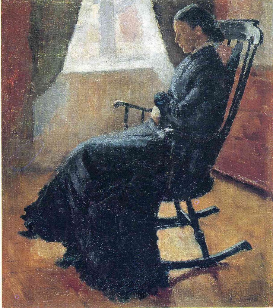 Aunt Karen in the Rocking Chair (1883) - Edvard Munch Tablo