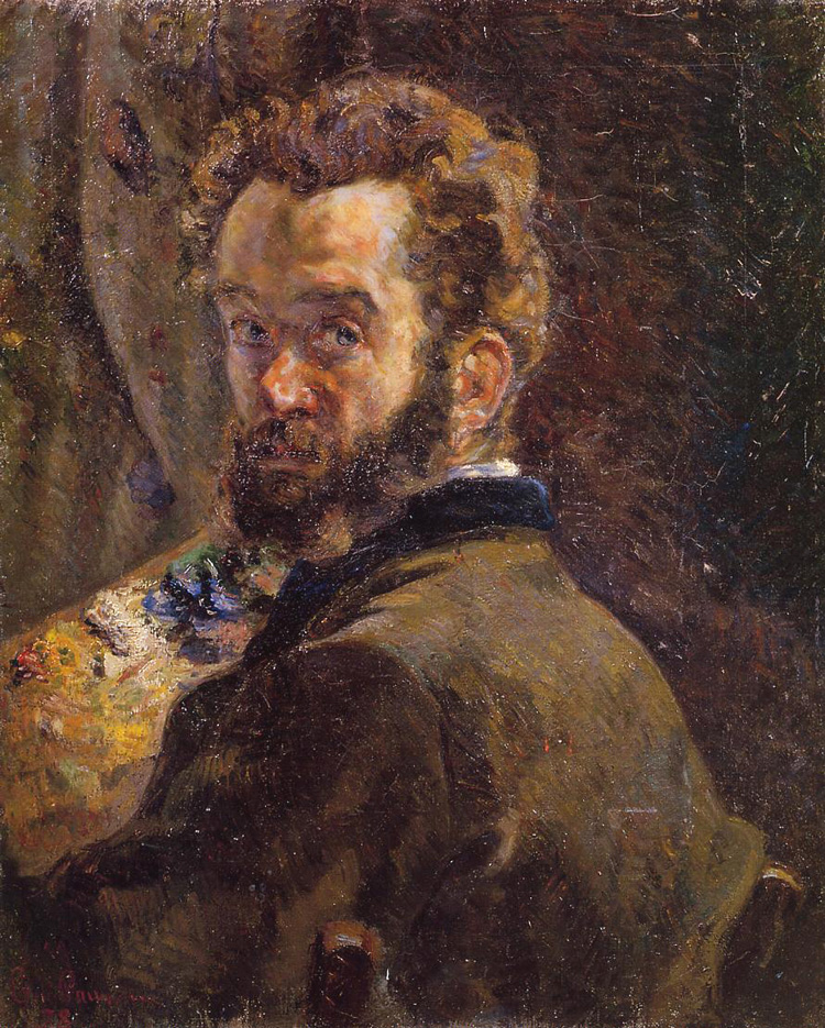 Autoportrait au chevalet (1878) - Armand Guillaumin Tablo