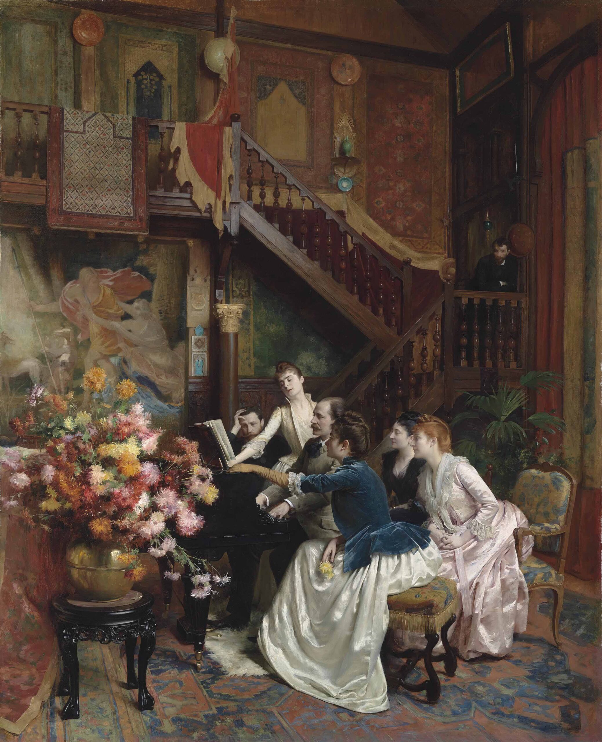 Autour D'une Partition (1888) - Albert Aublet Tablo
