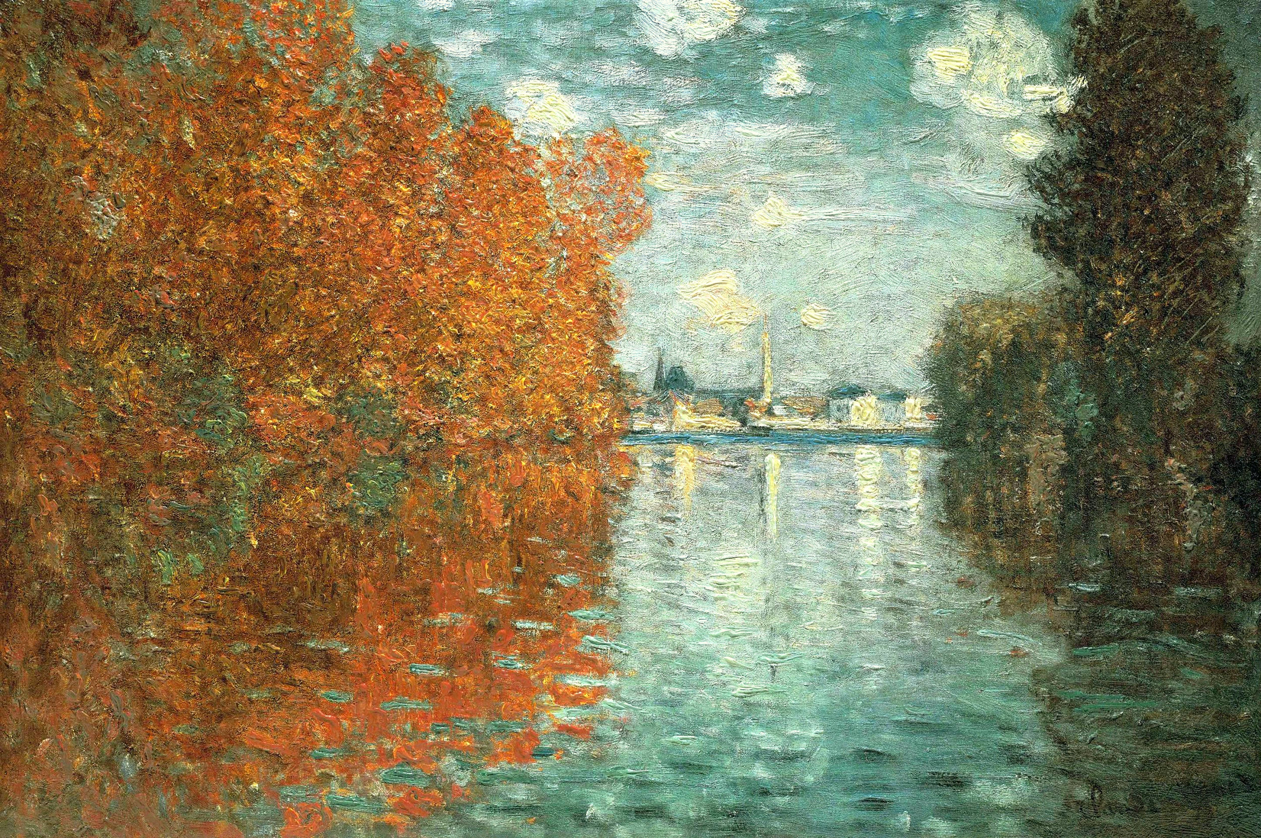 Autumn Effect at Argenteuil (1873) - Claude Monet Tablo
