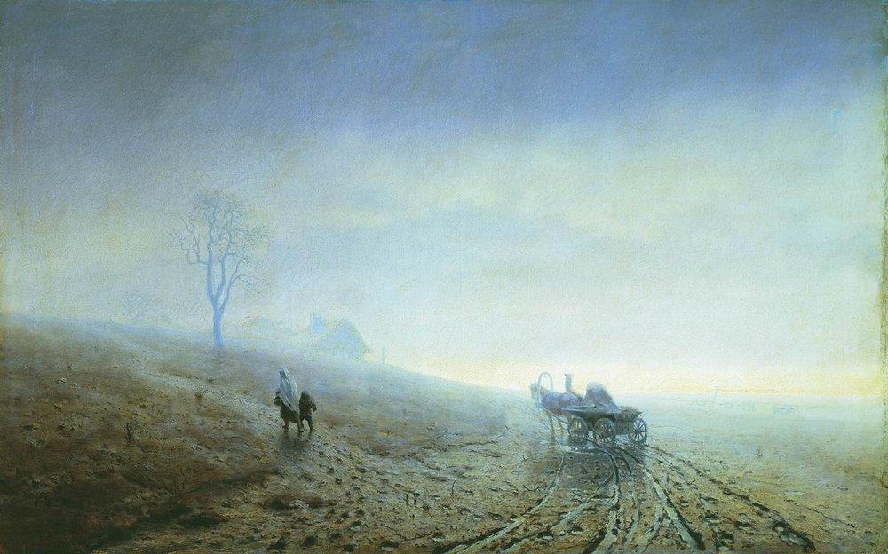 Autumn impassability of roads (1872) - Arkhip Kuindzhi Tablo