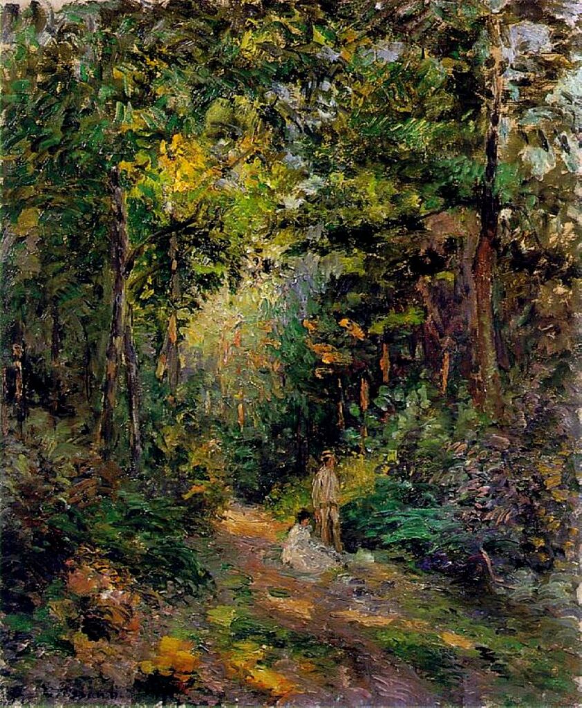 Autumn, Path through the Woods (1876) - Camille Pissarro Tablo