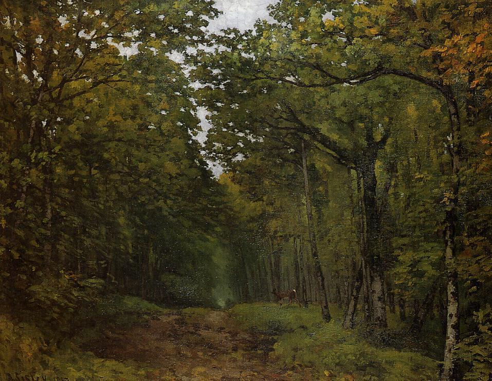 Avenue of Chestnut Trees near La Celle Saint Cloud (1867) - Alfred Sisley Tablo