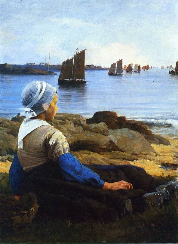 Awaiting His Return (1884) - Edward E. Simmons Tablo