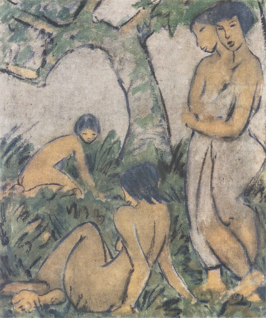 Badende (1911) - Otto Mueller Tablo