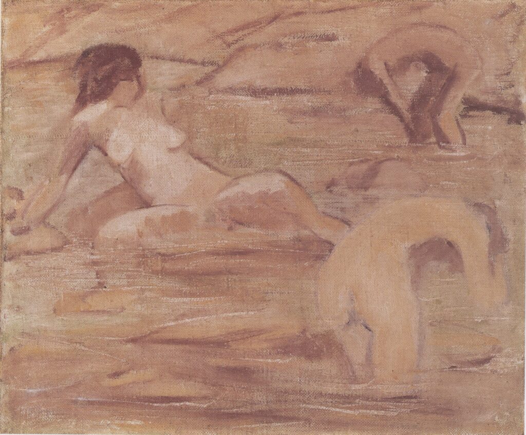 Badende in Braun (1911) - Otto Mueller Tablo