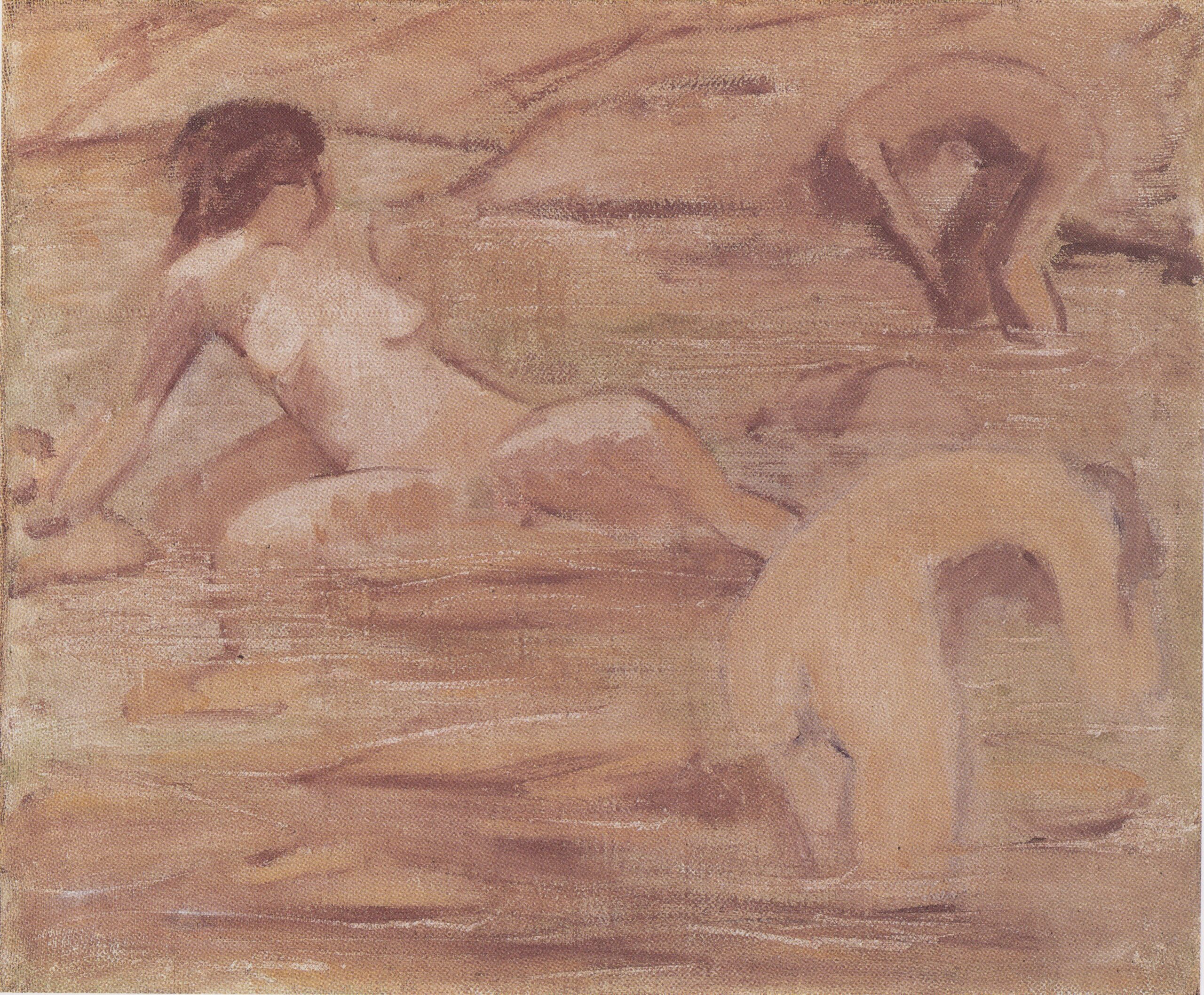 Badende in Braun (1911) - Otto Mueller Tablo