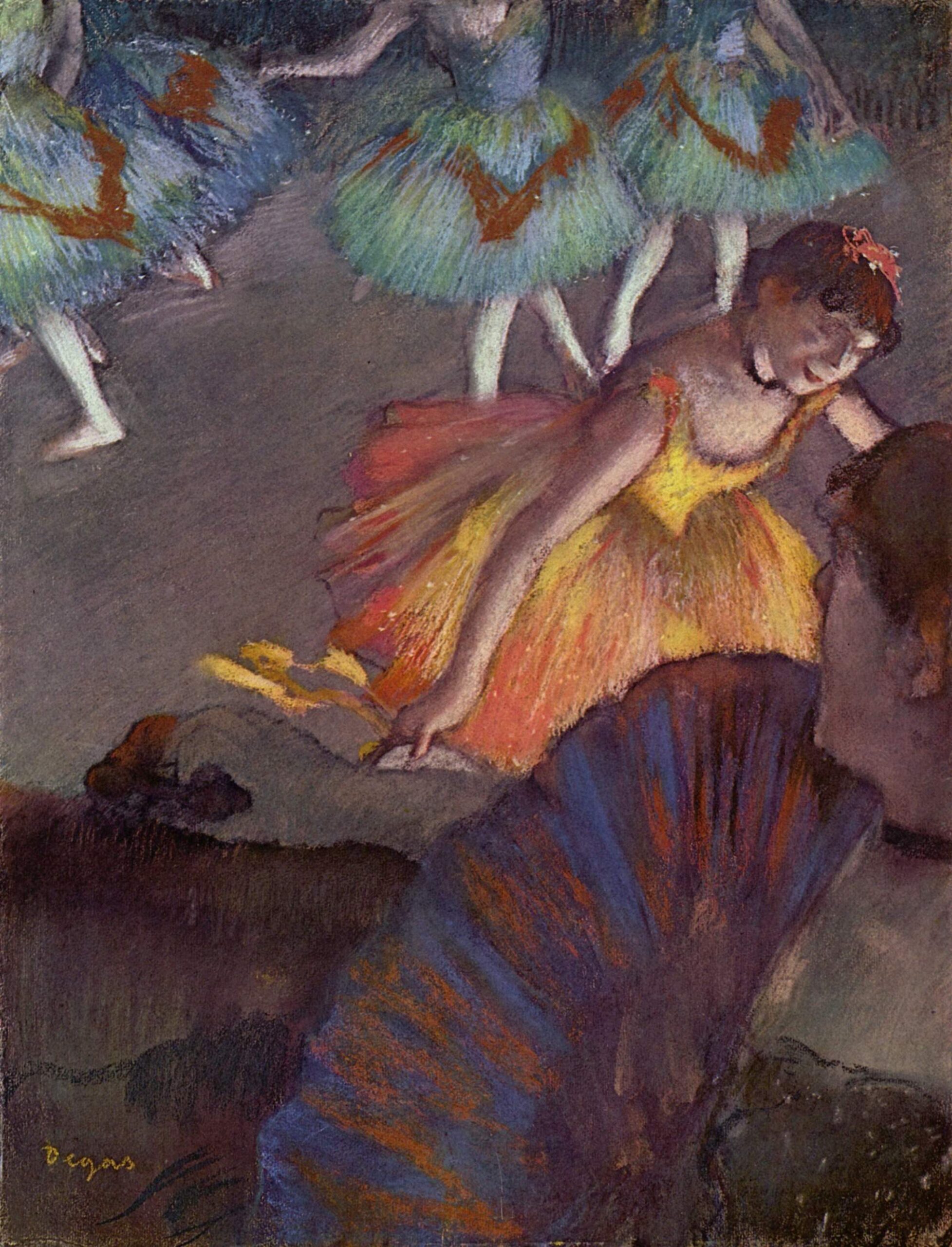 Ballerina and Lady with a Fan (1885) - Edgar Degas Tablo