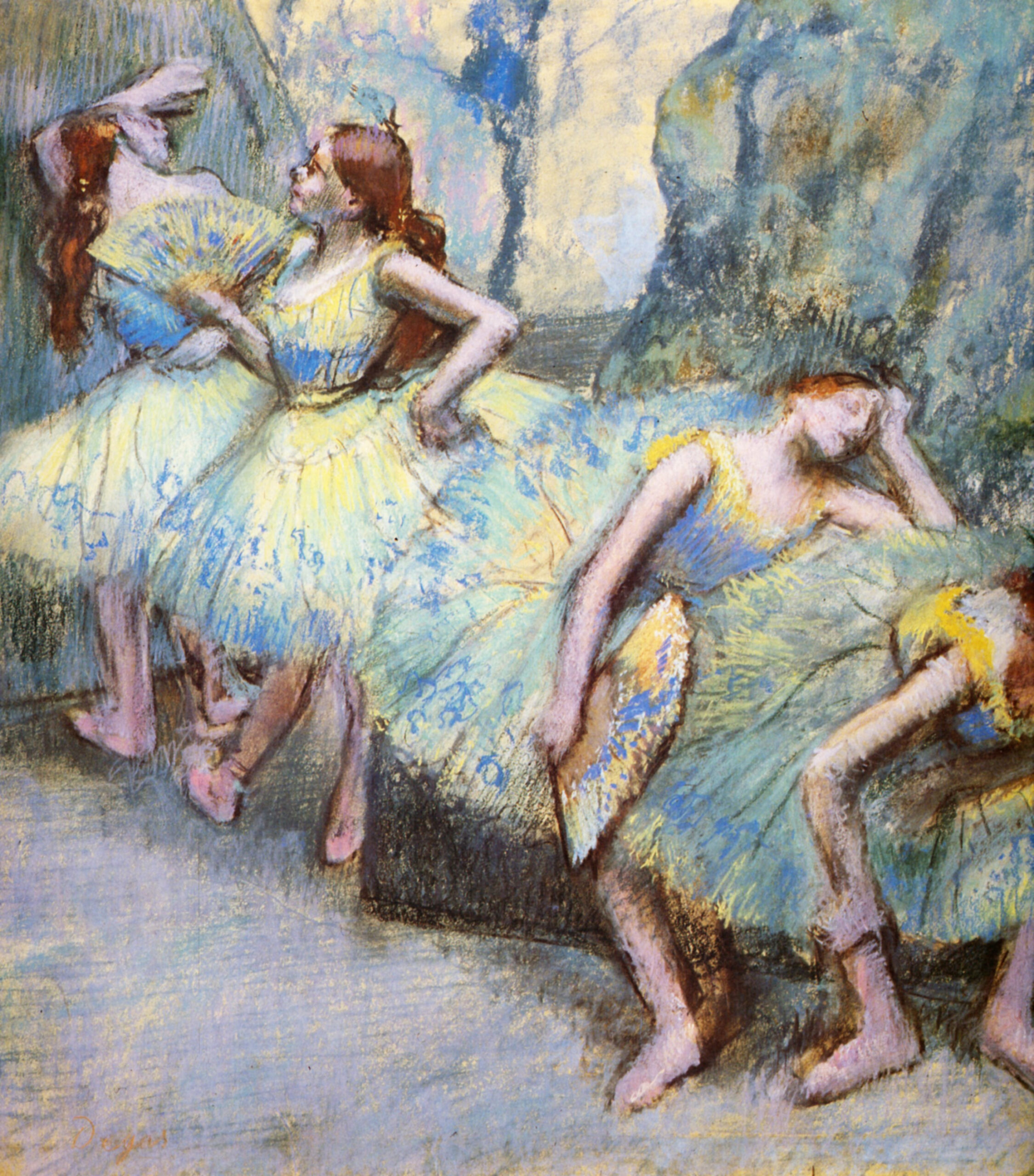 Ballet Dancers in the Wings (1900) - Edgar Degas Tablo