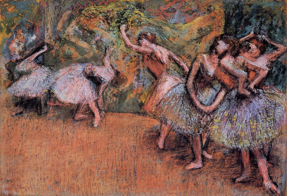 Ballet Scene (1898) - Edgar Degas Tablo