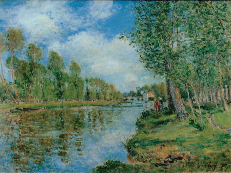 Banks of the Loing (1885) - Alfred Sisley Tablo
