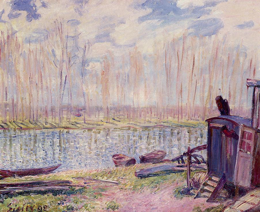 Banks of the Loing (1890) - Alfred Sisley Tablo