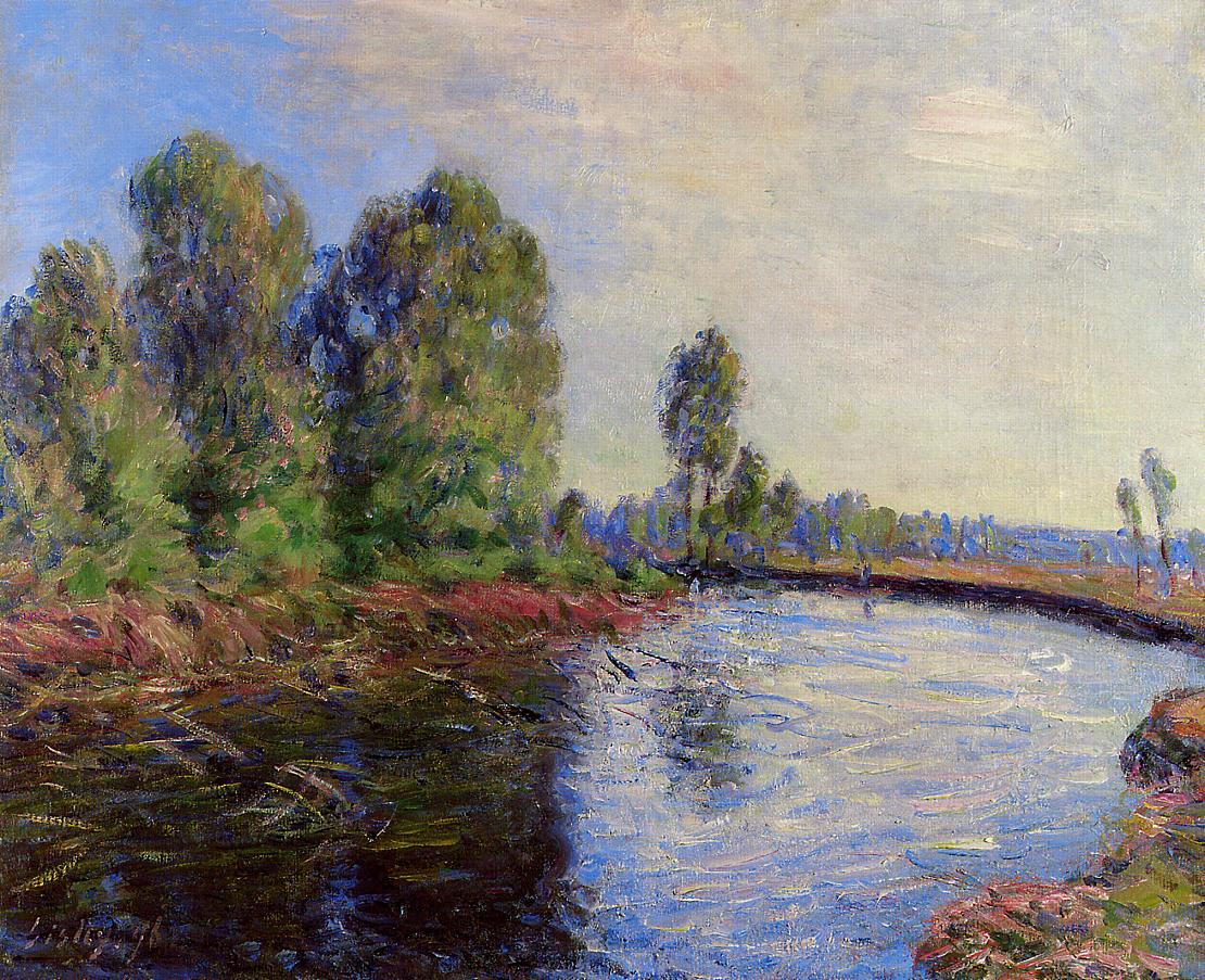 Banks of the Loing (1896) - Alfred Sisley Tablo