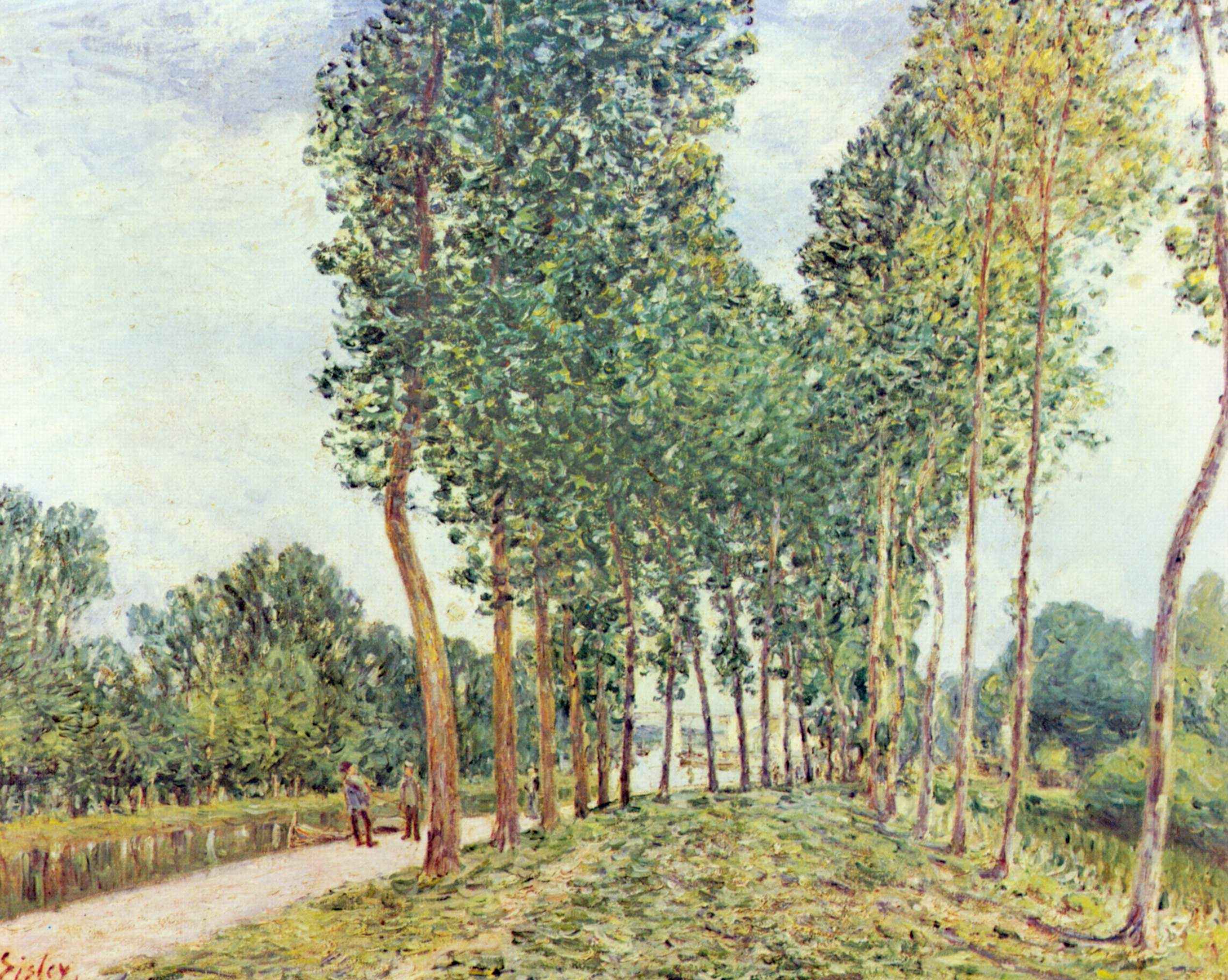 Banks of the Loing at Moret (1892) - Alfred Sisley Tablo