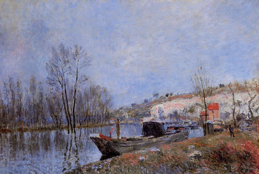 Banks of the Loing towards Moret (1883) - Alfred Sisley Tablo