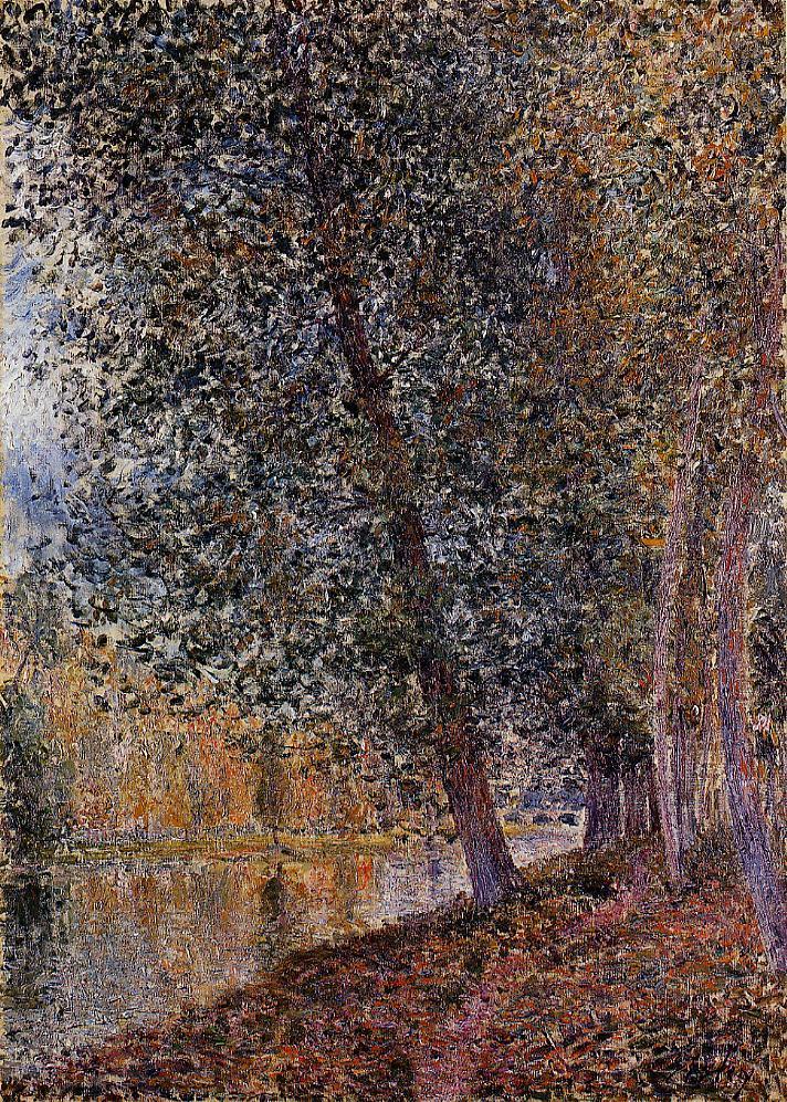 Banks of the Loing, Autumn (1880) - Alfred Sisley Tablo