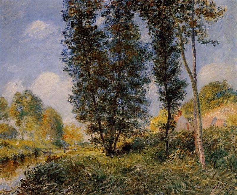 Banks of the Orvanne (1890) - Alfred Sisley Tablo