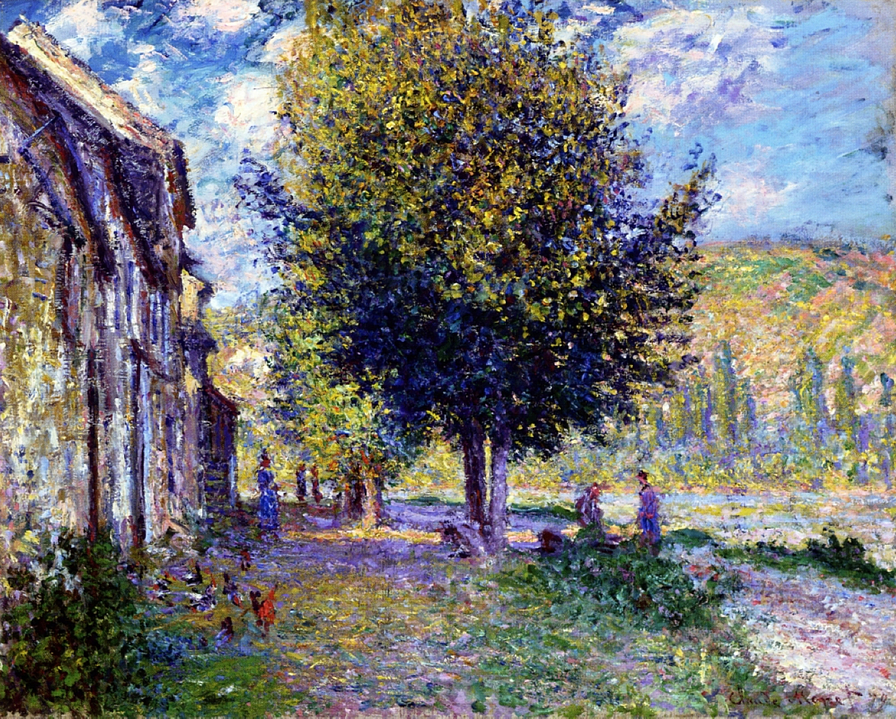Banks of the Seine at Lavacourt (1878) - Claude Monet Tablo