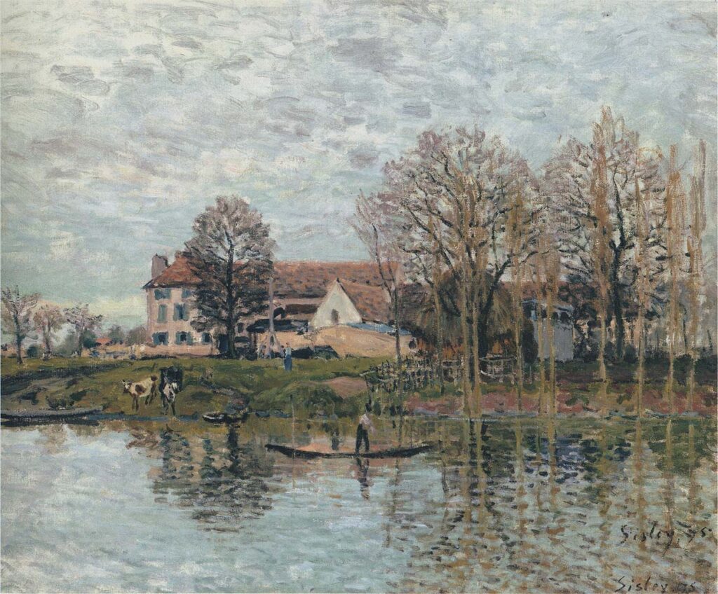 Banks of the Seine at Port Marly (1875) - Alfred Sisley Tablo