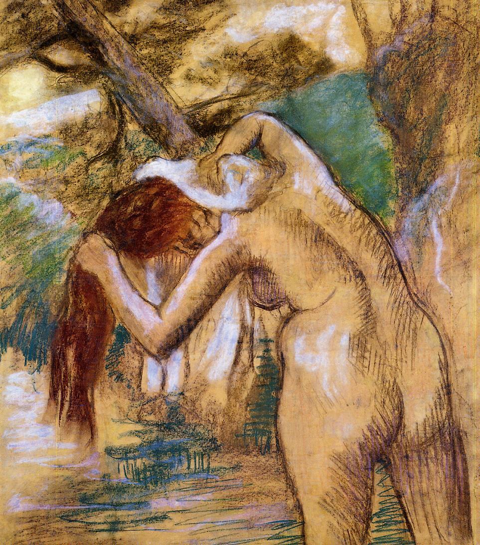 Bather by the Water (1903) - Edgar Degas Tablo