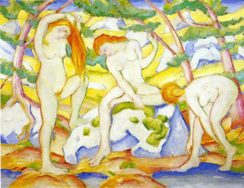 Bathing Girls (1910) - Franz Marc Tablo