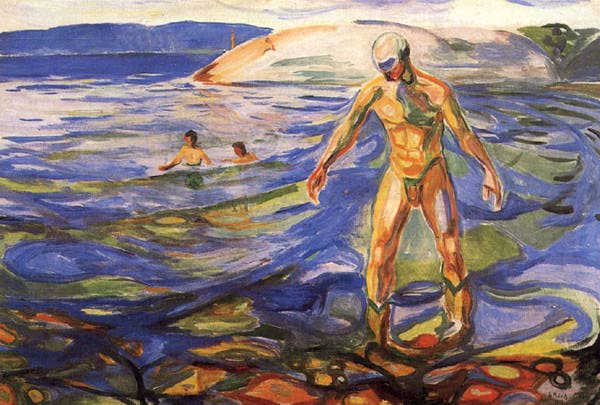 Bathing Man (1918) - Edvard Munch Tablo