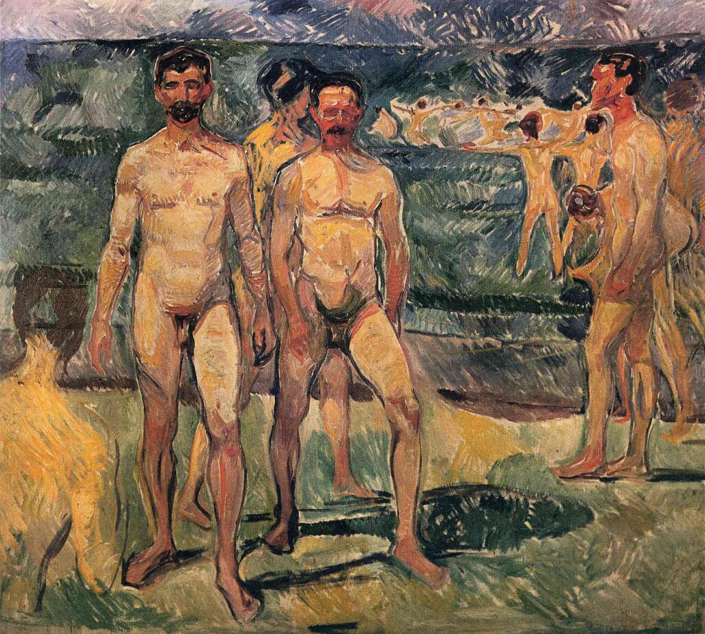 Bathing Men (1907) - Edvard Munch Tablo