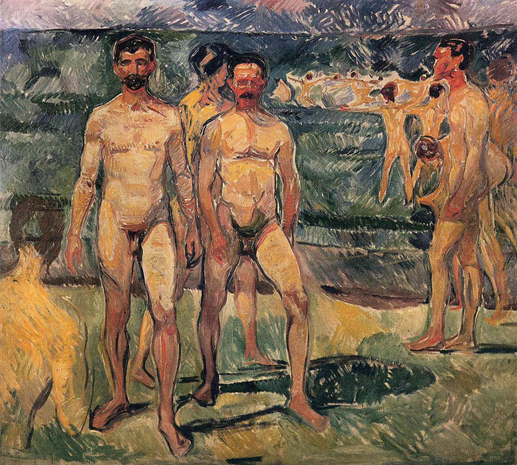 Bathing Men (1907) - Edvard Munch Tablo
