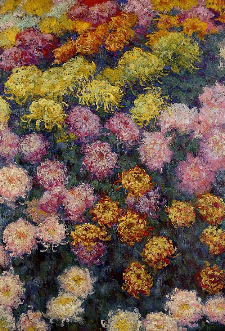 Bed of Chrysanthemums (1897) - Claude Monet Tablo