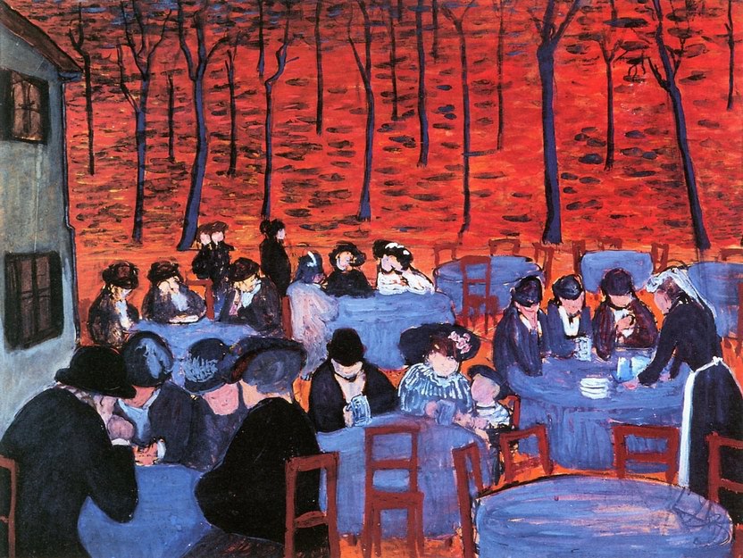 Beer Garden - Marianne von Werefkin Tablo